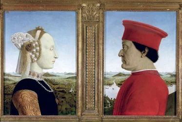 Portraits of Duke Federico da Montefeltro and Battista Sforza, c.1465